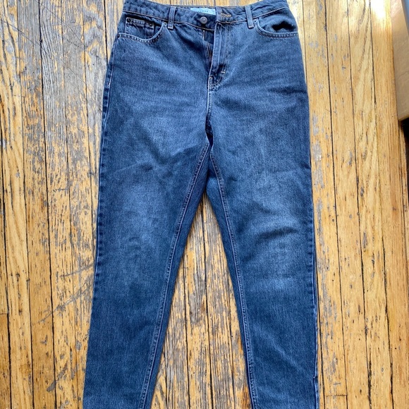 High Waisted Black “Mom” Jeans - Top Shop size 8 - Picture 1 of 3